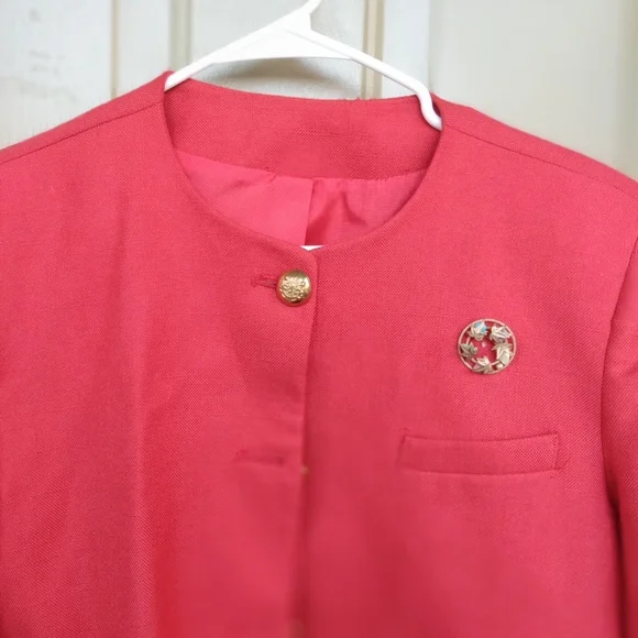 Classic Red Blazer by Strawbridge and Clothier - Picture 2 of 3